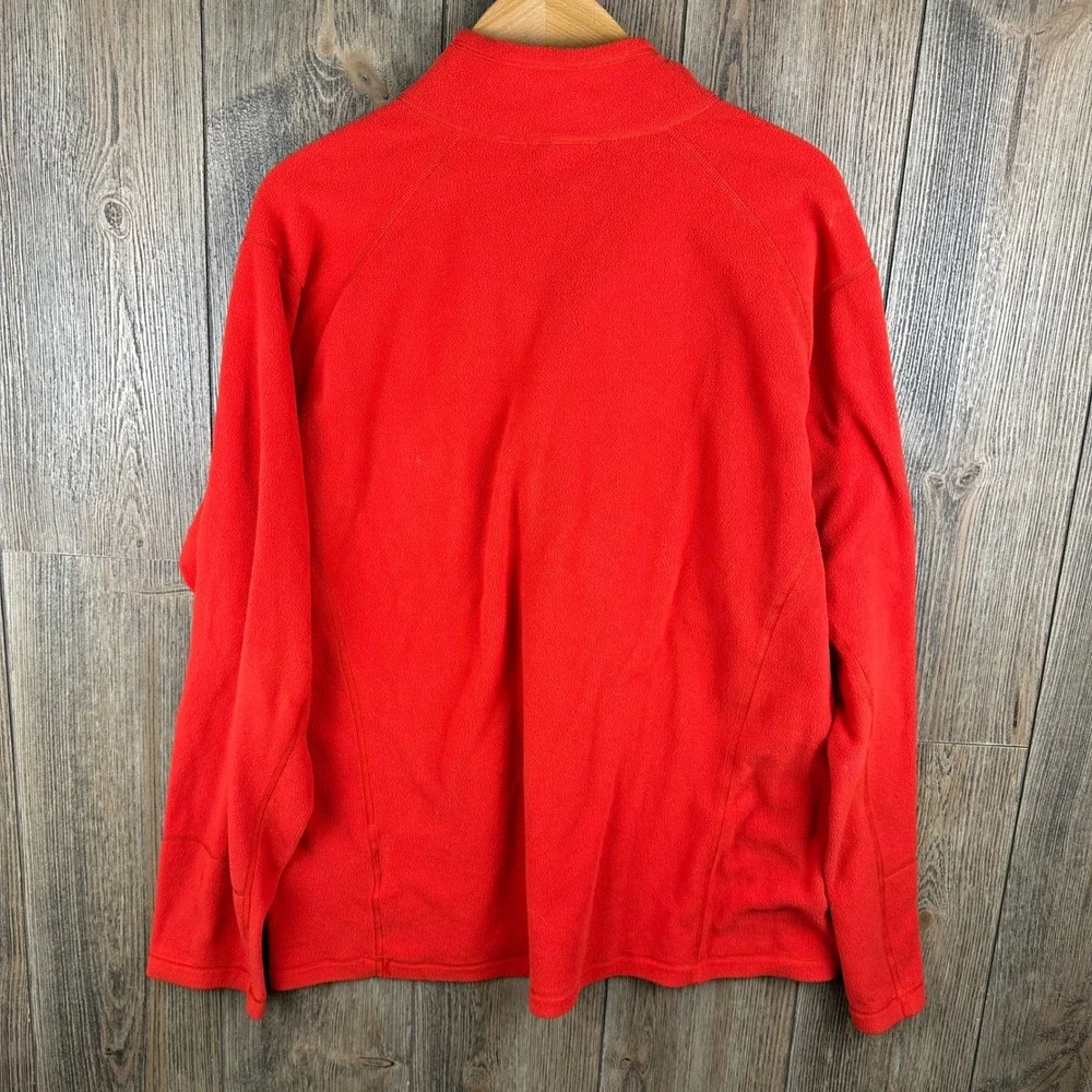 The North Face TKA 100 Trinity Alps 1/4 Zip Mens Large Red Fleece Pullover A32X